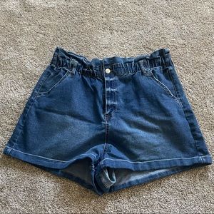 No Boundaries High Waisted Paper Bag Shorts